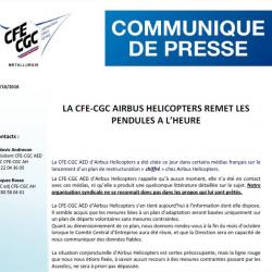 La CFE-CGC Airbus Helicopters remet les pendules à l'heure