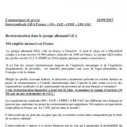 Intersyndicale GEA France