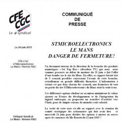 STMicroelectronics Le Mans : danger de fermeture !