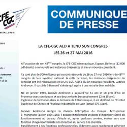 La CFE-CGC AED a tenu son congrès, les 26 et 27 mai 2016